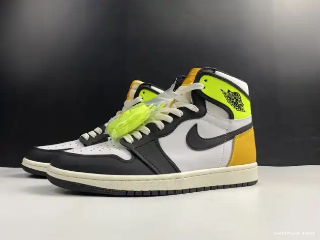 Rep JORDAN 1 OG AIR 555088-118 HIGH RETRO 'VOLT GOLD' 0506